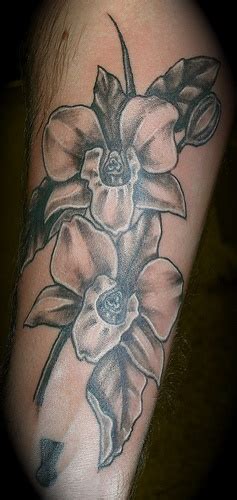 42 Black And White Orchid Tattoos