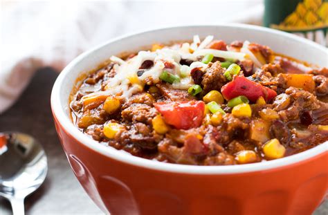 Next, add the ground beef and cook until browned, about 10. Chili Recipe With Red Kidney Beans And Ground Beef ...