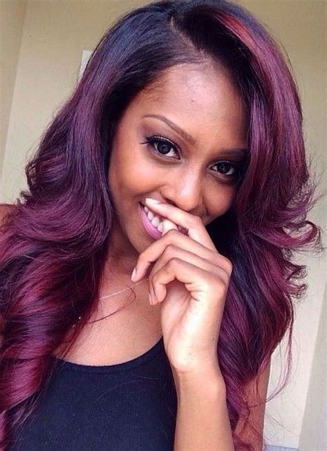 #dyed hair #colored hair #burgundy hair #magenta hair #dyehappyhaircolor #long hair. 55 Dark Brown Purple Burgundy Hair Color Hairstyles ...