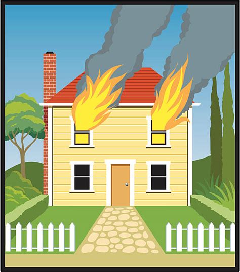 Burning House Clip Art Vector Images And Illustrations Istock