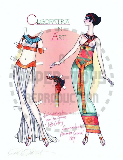 Reprint Donald Hendricks Cleopatra Paper Doll Reproduction 3839076176