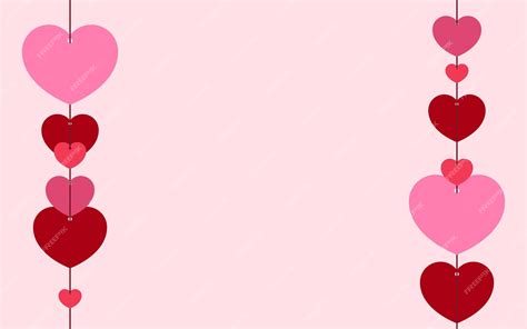 Premium Vector Pink Hearts Background