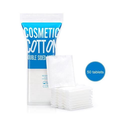 50pcsset Cotton Pads Wet And Dry Dual Use Clean Cosmetic Tissue Makeup