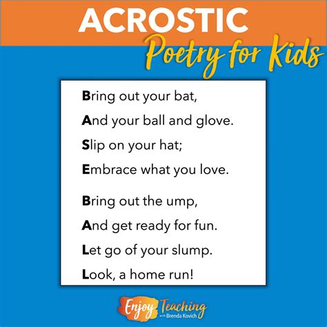 Teaching Acrostic Poetry Abc Poems For Kids