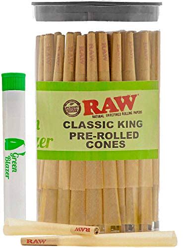 buy raw cones king size classic 100 pack pre rolled cones rolling papers with tips all