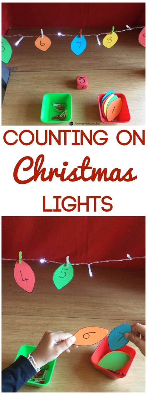 Looking for fun december morning tubs for kids? Christmas Lights Counting On Activity - DIY Counting Activity