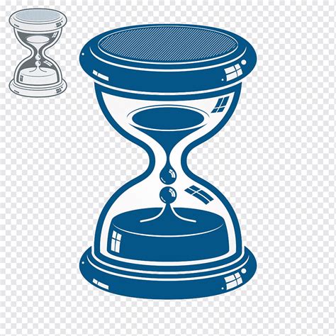 Hourglass Time Drawing Illustration Creative Hourglass Glass Blue
