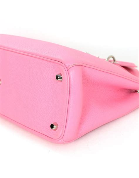 Christian Dior Pink Bullcalf Leather Medium Diorissimo Tote Bag W Db