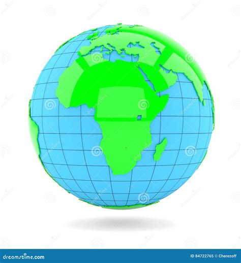 Map Of The World Globe With Shadow Stock Illustration Illustration Of