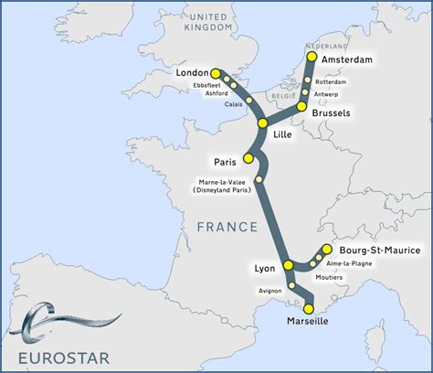Eurostar Train Map