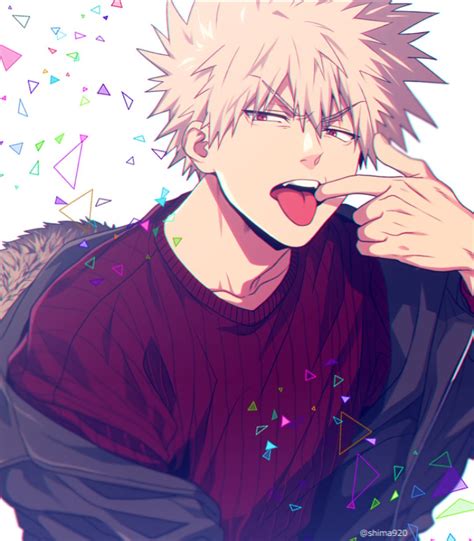 All finished fanwork (fanart/cosplay/etc.) posts must link directly to the artist or source. Katsuki Bakugou ♥ Boku no Hero Academia | Hero, My hero academia manga, Anime guys