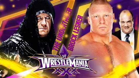 Wwe Wrestlemania Undertaker Vs Brock Lesnar Full Match Hd Youtube