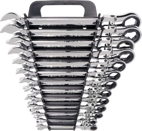 Tekton Flex Ratcheting Combination Wrench Set 13 Piece 14 1 In