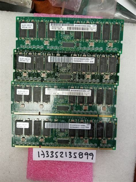 Sun Micro 4gb Kit 4x 1gb 232p Pc133 Registered Ecc Sdram Dimm X7056a