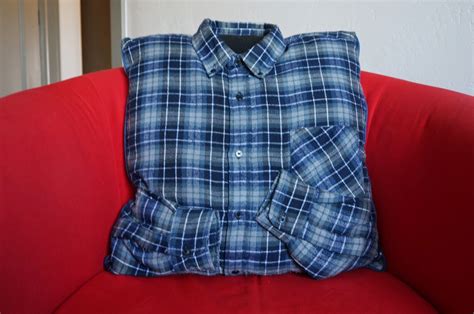 You have my permission to go seek out all the flannel shirts you can find and get working on this project.now! Project Project: Pillow made from a shirt to help a little ...