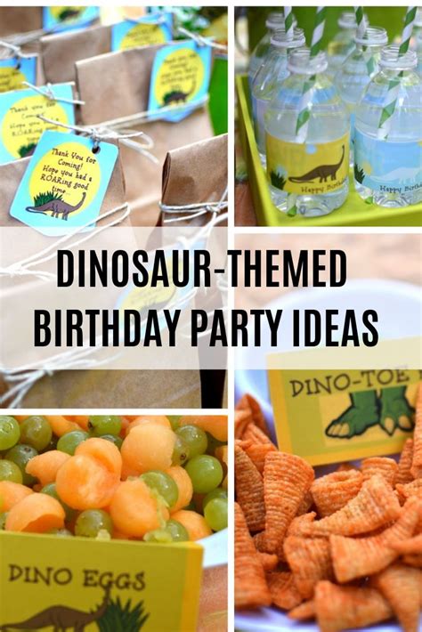 Party With Dinosaurs Dinosaur Themed Birthday Party Dinosaur Themed