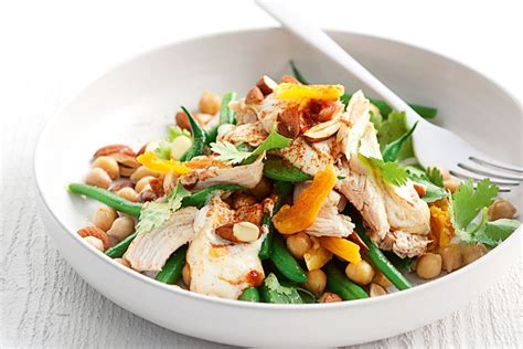 This dish tastes absolutely amazing and is very easy to throw together. Poached chicken, apricot and chickpea salad - Recipes ...