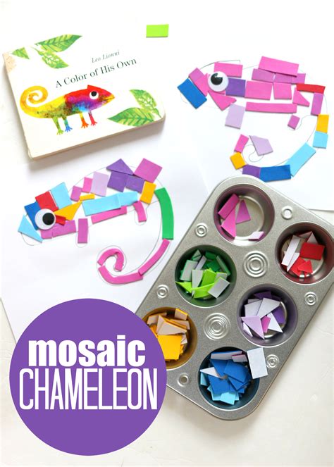 A Color Of His Own Inspired Mosaic Craft For Preschool Preschool