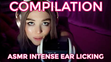 ASMR INTENSE EAR LICKING COMPILATION Hour YouTube