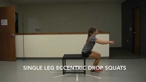 Single Leg Eccentric Drop Squats Youtube