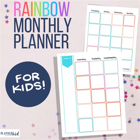 Rainbow Calendar For Kids The Homeschool Resource Room