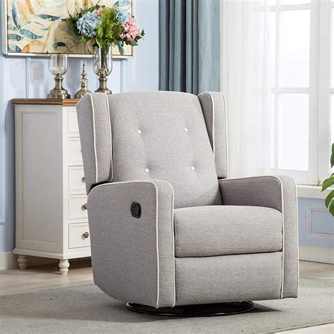 Here's the exact difference between the two: CANMOV Swivel Rocker Fabric Manual Recliner Chair for Living Room, Soft Microfiber Single Seat ...