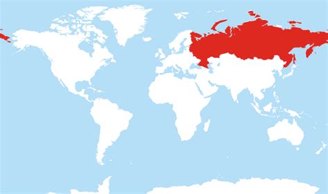 The location map of russia below highlights the geographical position of russia on the world map. Where is Russia located on the World map?