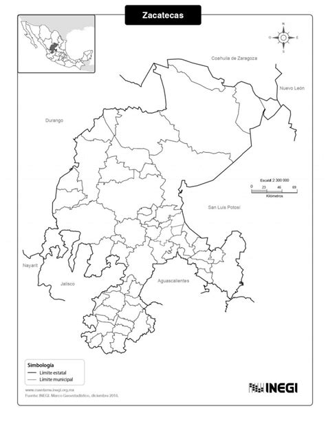 Mapa Del Estado De Zacatecas Con Municipios Mapas Para Descargar E