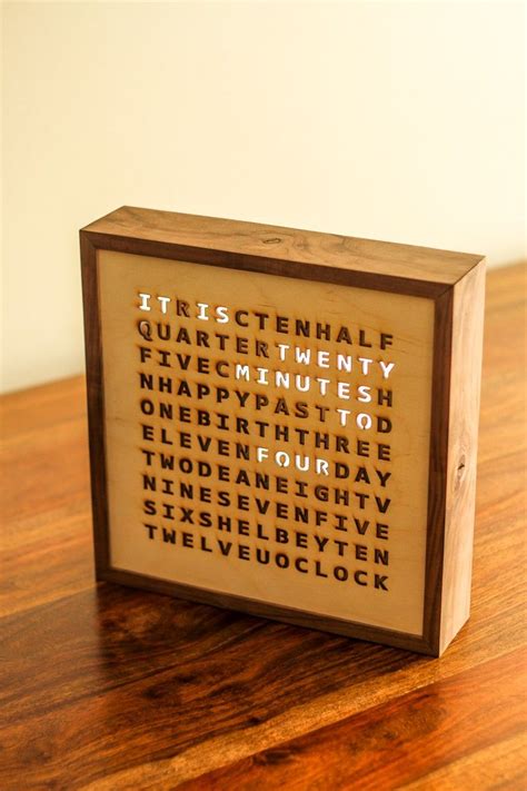 I'm sure its something worth doing or they would not have put the input on the transporter! Birthday Word Clock | Small wood projects, Wooden clock, Clock