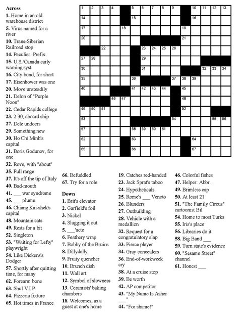Easy Crossword Puzzles For Senior Activity 101 Printable Emma