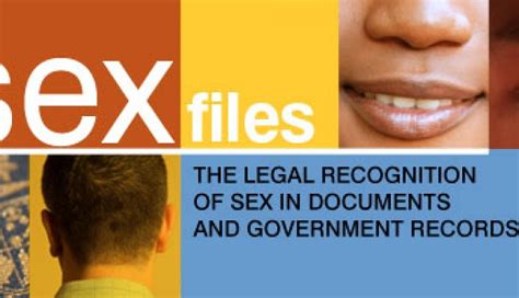 Sex Files The Legal Recognitionof Sex In Documents And Government