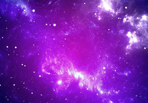 Space Background With Purple Nebula And Stars Digital Art By Peter My