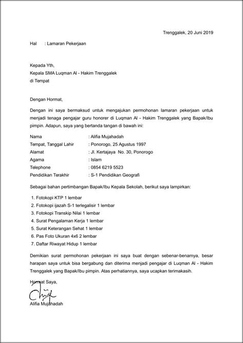 Contoh Surat Permohonan Kepala Sekolah Format Surat Terbaru Contoh
