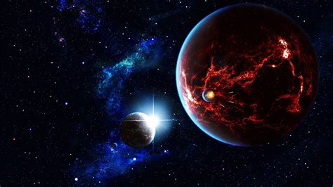 Space Stars Universe Planet Satellite Nebula Wallpaper 1600x900