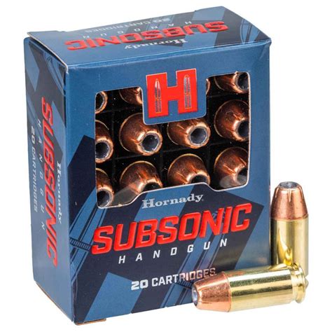 Hornady Subsonic Xtp 45 Auto Acp 230gr Jhp Handgun Ammo 20 Rounds