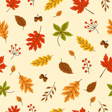 Premium Vector Autumn Leaf Seamless Pattern For Wallpaper