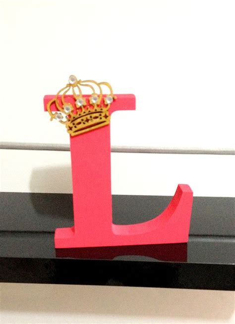 Letra Decorativa Personalizada Com Coroa Elo7 Letras Decoradas
