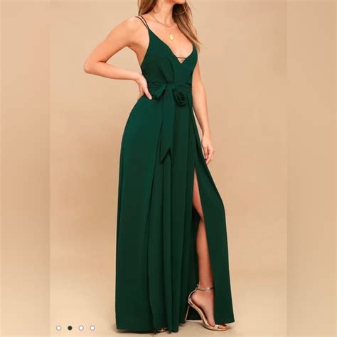 Lulus Pants And Jumpsuits Nwt Lulus Hype Dream Forest Green Backless