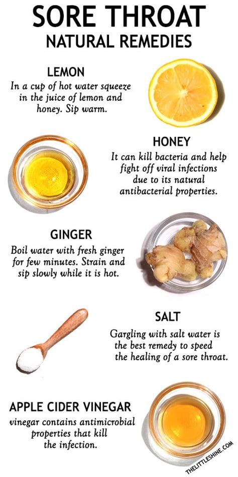 6 Best Natural Remedies For Sore Throat The Little Shine