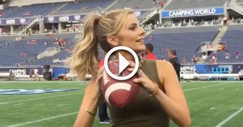 Video Espns Sam Ponder Shows Off Her Cannon Before Ole Miss Fsu Game
