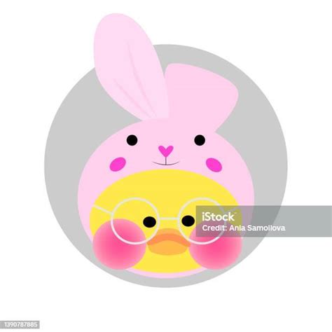 흰색 배경에 분홍색 키구루미 토끼와 둥근 안경을 착용 한 인기있는 부드러운 장난감 노란색 Lalafanfan 오리 귀여운에 대한