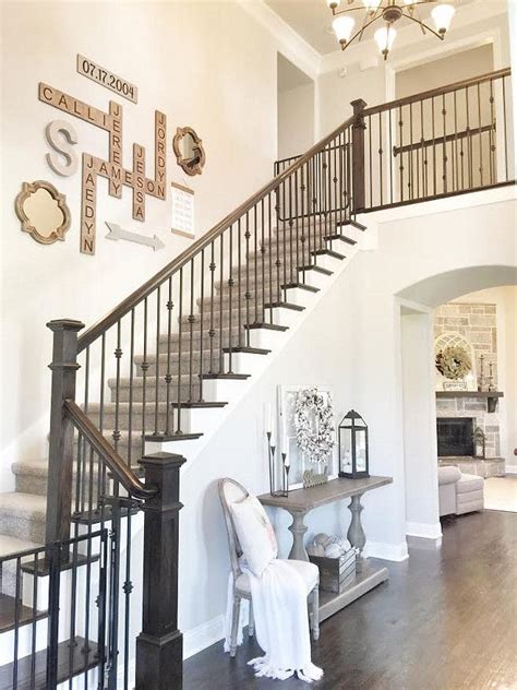 Stairs can be a console. scrabble | Decorating stairway walls, Staircase wall decor ...
