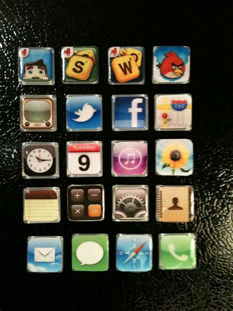 I Phone App Magnets On Tile Phone Apps Crafts App