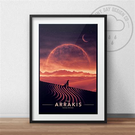 Arrakis Travel Poster Vintage Travel Poster Art Dune Poster Print Retro
