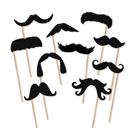 Printable Mustache Photo Booth Props Mustache Photobooth Etsy Canada
