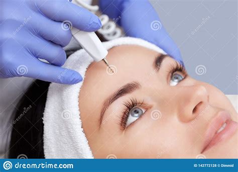 The Doctor Cosmetologist Makes The Procedure Treatment Of Couperose