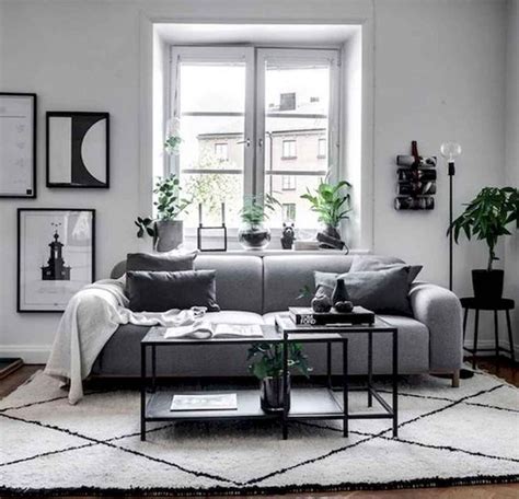 70 Stunning Grey White Black Living Room Decor Ideas And Remodel 3