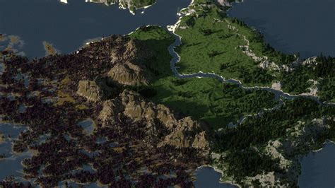 Valley Of Mountains 5000x5000 Minecraft Map