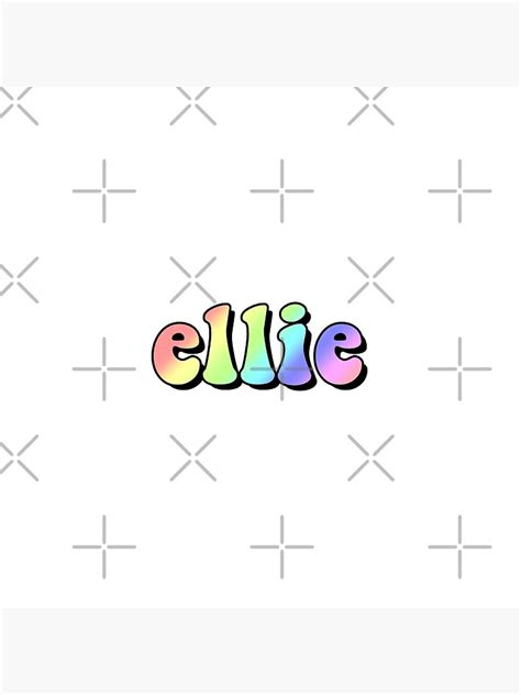 Aesthetic Rainbow Ellie Name Poster By Star10008 Redbubble