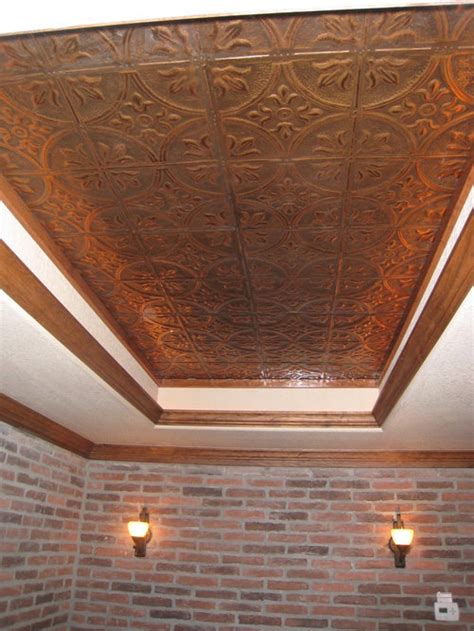 Authentic tin/metal, not cheap plastic! Copper Ceiling Tile Home Design Ideas, Pictures, Remodel ...